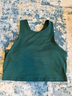 Kyodan Dark Green Cropped Tank - Scoop Neck